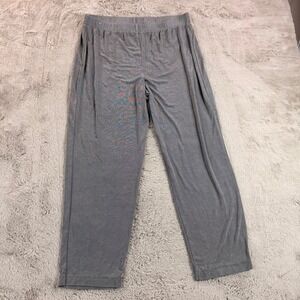 Chicos‎ Travelers Collection Gray Acetate Blend Pull On Crop Pants Size L